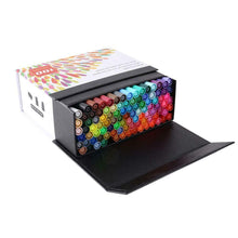 Carica l'immagine nel visualizzatore di Gallery, Houhuhu - Pennarelli a punta doppia, 100 colori, per bambini, Multicolore