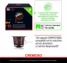 Carica l'immagine nel visualizzatore di Gallery, 100 x Capsule compatibili per Nespresso, Caffè Vergnano 1882, Espresso cremoso
