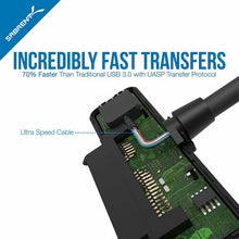 Carica l'immagine nel visualizzatore di Gallery, Adattatore da USB 3.0 a SSD/SATA HD 2,5 pollici, ottimizzato per SSD, UASP SATA