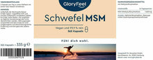 Carica l'immagine nel visualizzatore di Gallery, gloryfeel Integratore MSM Metilsulfonilmetano Zolfo Organico MSM 1600mg 6mesi
