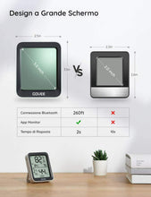 Carica l'immagine nel visualizzatore di Gallery, 2 x Termometro igrometro da interno esterno Bluetooth con app, Ampio display LCD
