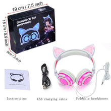 Carica l'immagine nel visualizzatore di Gallery, Limson Cuffie per Bambini con Orecchie di Gatto, Pieghevoli a M, Rosa