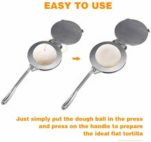 Carica l'immagine nel visualizzatore di Gallery, Pressa per tortilla autentica per realizzare tortillas, Strumento in alluminio
