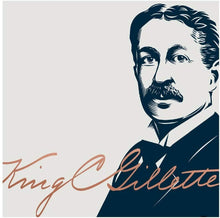 Carica l'immagine nel visualizzatore di Gallery, Rasoio di sicurezza King C. Gillette per barba uomo + 5 lamette a doppio taglio