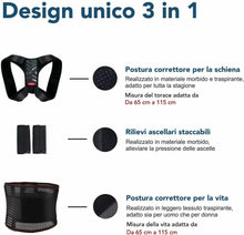 Carica l'immagine nel visualizzatore di Gallery, Olymstars Correttore Posturale, Postura Schiena Uomo 2IN1
