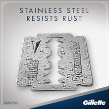Carica l'immagine nel visualizzatore di Gallery, 50 x Lamette di ricambio per rasoio manuale di sicurezza, Gillette Platinum Plus