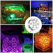 Carica l'immagine nel visualizzatore di Gallery, Luce per Piscina Dimmerabile IP68 Impermeabile Batteria 4 Luci Led