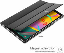 Carica l'immagine nel visualizzatore di Gallery, Custodia a portafoglio compatibile per Samsung Galaxy Tab A 10.1 2019 + Vetro