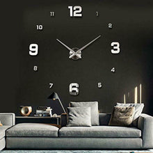 Carica l'immagine nel visualizzatore di Gallery, UBAYMAX Orologio da Parete Adesivo,3D Mirror Modern Wall Clock,DIY Argento