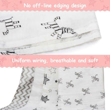 Carica l'immagine nel visualizzatore di Gallery, Mussole neonato set da 4 - Momcozy copertina quadrotti cotone...