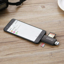 Carica l'immagine nel visualizzatore di Gallery, Hoonyer Lettore di Schede 3 in 1 Memoria SD/Micro SD e USB 2.0(3 1)