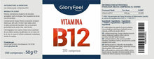 Carica l'immagine nel visualizzatore di Gallery, Vitamina B12 1000 µg Metilcobalamina, 200 Compresse Orosolubili, di Gloryfeel