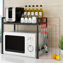 Carica l'immagine nel visualizzatore di Gallery, Scaffale per forno a microonde in acciaio al carbonio, mensola H Type, Nero