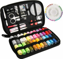 Carica l'immagine nel visualizzatore di Gallery, Accessori da cucito con custodia portatile, Kit completo con aghi fili 92 pezzi