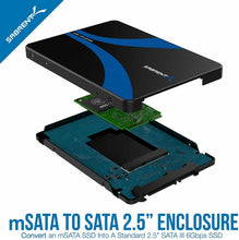 Carica l'immagine nel visualizzatore di Gallery, Sabrent Adattatore in Alluminio da mSATA a SATA a 2,5 pollici