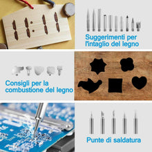 Carica l'immagine nel visualizzatore di Gallery, Kit completo per pirografia e saldatura a stagno da 60 W, 39 pezzi accessori