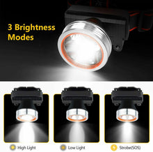 Carica l'immagine nel visualizzatore di Gallery, Lampada frontale ricaricabile tramite USB, Super luminosa 2000 Lm, Regolabile