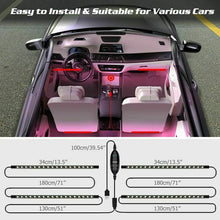 Carica l'immagine nel visualizzatore di Gallery, Striscia LED Auto Con APP, TECBOSS Luci Interne per 72 perline...
