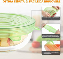 Carica l'immagine nel visualizzatore di Gallery, 13 x Coperchi estensibili in silicone, Rotondi e rettangolari, Per alimenti vari