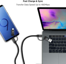 Carica l'immagine nel visualizzatore di Gallery, Lecone 4 in 1 Multi Cavo USB C di Ricarica con Trasferimento Dati, [1 1 Pack
