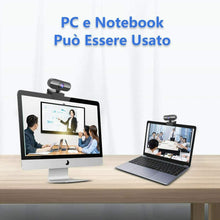 Carica l'immagine nel visualizzatore di Gallery, Webcam full HD 1080P per PC laptop, Videochiamate studio tramite USB con audio