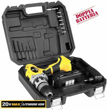 Carica l'immagine nel visualizzatore di Gallery, Bakaji Power Tools Trapano Avvitatore a Batteria al LITIO in Valigetta...
