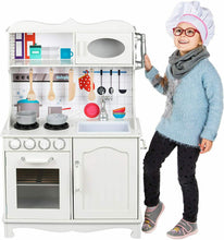 Carica l'immagine nel visualizzatore di Gallery, Kinderplay Cucina Legno Bambini - Grande per Bianca