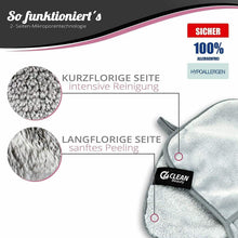 Carica l'immagine nel visualizzatore di Gallery, 4Clean Make Up - Salviette struccanti in microfibra, lavabili, 2 pezzi, rosa.