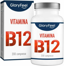 Carica l'immagine nel visualizzatore di Gallery, Vitamina B12 1000 µg Metilcobalamina, 200 Compresse Orosolubili, di Gloryfeel
