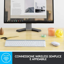 Carica l'immagine nel visualizzatore di Gallery, Kit Tastiera e Mouse Wireless, Layout Italiano QWERTY, Logitech MK470