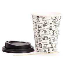 Carica l'immagine nel visualizzatore di Gallery, 80 Bicchieri Carta per Prendere il Caffè – Tazza con Coperchio di 12 80 Sets