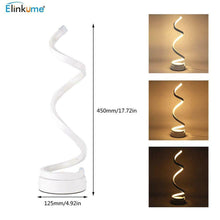 Carica l'immagine nel visualizzatore di Gallery, ELINKUME Lampada da comodino a spirale LED, 12W TL008-bianco-bianco caldo