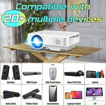 Carica l'immagine nel visualizzatore di Gallery, Proiettore, Mini Proiettore Wifi, Portatile Wireless 5500 Lumen...