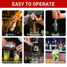 Carica l'immagine nel visualizzatore di Gallery, Samione Cocktail Shaker Set, 7 Pezzi Kit da Barman in Acciaio Inox...