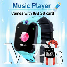 Carica l'immagine nel visualizzatore di Gallery, Smartwatch Telefono per Bambini con Lettore Musicale 1GB SD Card BLU
