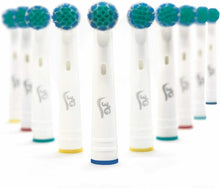Carica l'immagine nel visualizzatore di Gallery, 8 x Testine compatibili di ricambio per spazzolino elettrico Oral B + Cappucci