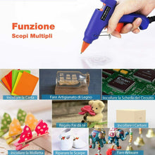 Carica l'immagine nel visualizzatore di Gallery, Pistola per colla a caldo + 50 stick di colla, Riscaldamento rapido, Grilletto
