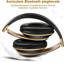 Carica l'immagine nel visualizzatore di Gallery, Cuffie wireless Bluetooth 5.0 con comandi su padiglione Audio stereo, Pieghevole