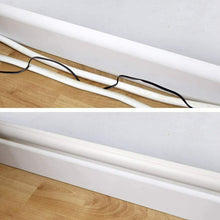Carica l'immagine nel visualizzatore di Gallery, Canaline passa cavi per impianti elettrici con attacchi per angoli 2 x 1m Bianco