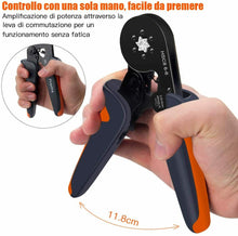 Carica l'immagine nel visualizzatore di Gallery, Pinza crimpatrice autoregolante con cricchetto con 1900 connettori varie misure