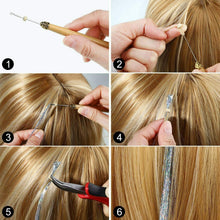 Carica l'immagine nel visualizzatore di Gallery, Kit Fili di Tinsel per Capelli, Estensioni Accessori per...