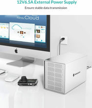 Carica l'immagine nel visualizzatore di Gallery, Yottamaster [80TB &amp; UASP] Alluminio Tipo C 5 Baia Custodia per 5 Bay, C