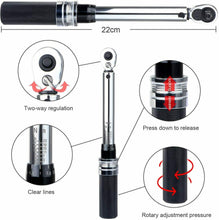 Carica l'immagine nel visualizzatore di Gallery, Set Chiave Dinamometrica Crichetto 1/4" Chiave a brugola Torx T 25 30, 1.25 Nm