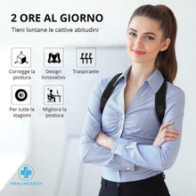Carica l'immagine nel visualizzatore di Gallery, HEALINGTECH Fascia Posturale Spalle e Schiena Correttore Postura Uomo e Nero