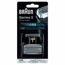 Carica l'immagine nel visualizzatore di Gallery, Braun 51S Testina di Ricambio, Compatibile con i Rasoi della Serie 5, Argento