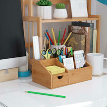 Carica l'immagine nel visualizzatore di Gallery, HOMFA Organizzatore da Scrivania Porta Oggetti Organizer in Bambù Porta...