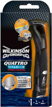 Carica l'immagine nel visualizzatore di Gallery, Rasoio elettrico 3 in 1 Wilkinson Quattro Titanium Precision, Quadrilama titanio