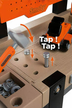 Carica l'immagine nel visualizzatore di Gallery, Tavolo da lavoro da gioco con attrezzi Smoby Black+Decker Bricolo, 91 accessori