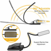 Carica l'immagine nel visualizzatore di Gallery, Luce da lettura ricaricabile USB con 9 LED regolabili, Clip per libro portatile