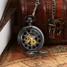 Carica l'immagine nel visualizzatore di Gallery, Lancardo Orologio da tasca per uomo in movimento meccanico con quadrante...